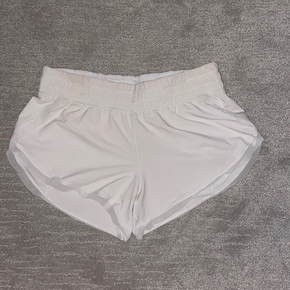 White Lululemon shorts